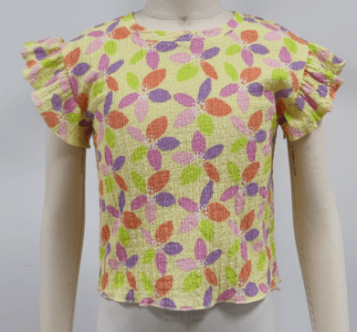 Colorful Printed Top — 180g Crepe Fabric