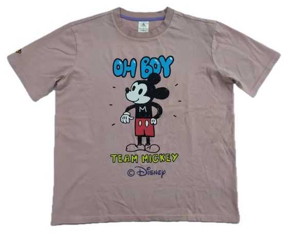 pink Disney Oh Boy Team Mickey graphic tee
