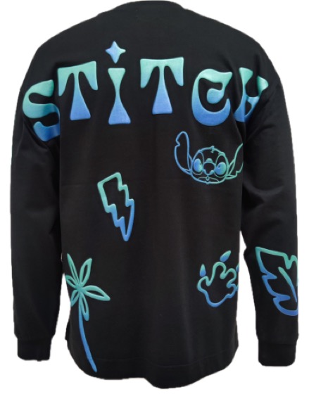 Black Stitch spirit-jersey sweatshirt, back with lettering