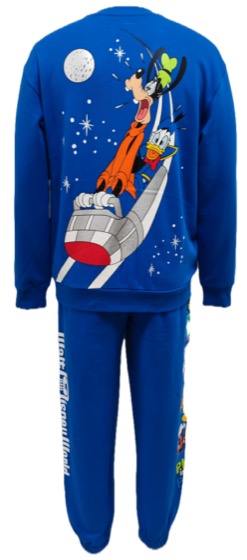 Blue Goofy Donald sweat set, back view