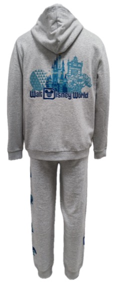 Grey sweat set back, Walt Disney World print