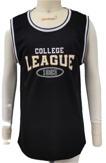 Black College League 1993 basketball-style jersey tank