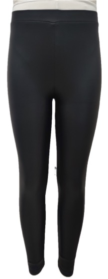 Black faux-leather leggings