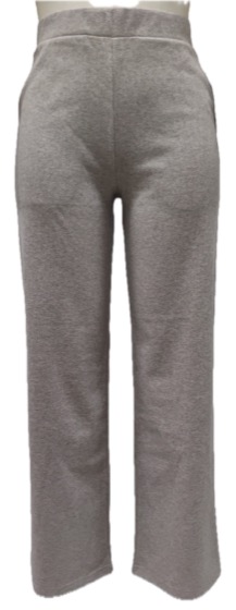 Beige velour wide-leg lounge pants on mannequin