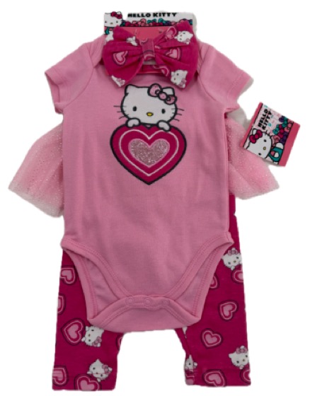 Hello Kitty pink tutu bodysuit and leggings set