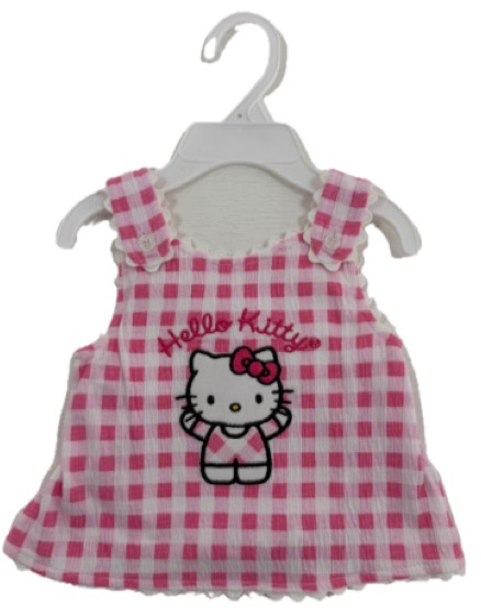 Hello Kitty pink gingham sleeveless dress