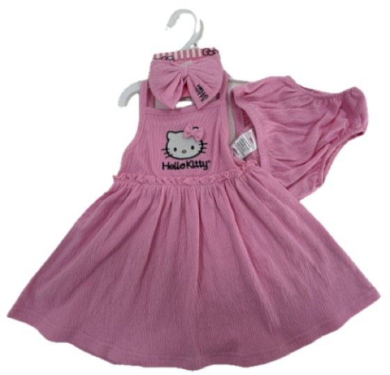 Hello Kitty pink dress with headband and bloomers