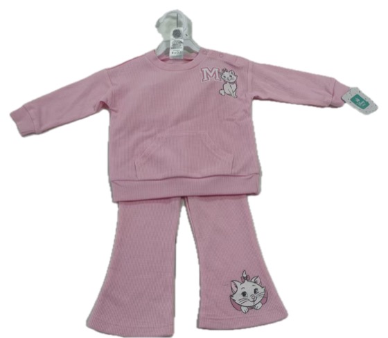 Pink Marie Aristocats sweatshirt and flared pants set