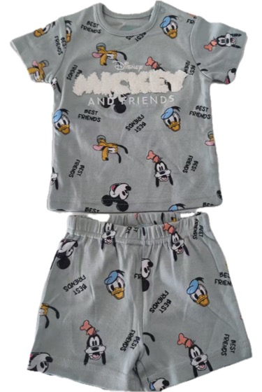 Disney Mickey and Friends tee and shorts set, sage green