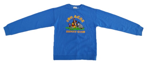blue Winnie the Pooh 100 Acre Hunny Club sweatshirt