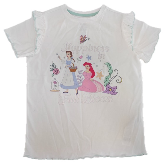 white Disney Princess Happiness in Full Bloom frill tee