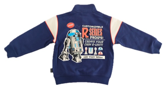 navy Star Wars R2-D2 droids track jacket, back print