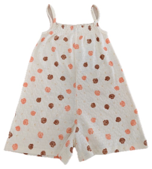 cream polka-dot strappy wide-leg playsuit, front view