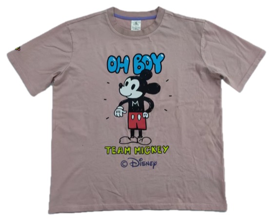 pink Disney Oh Boy Team Mickey graphic tee